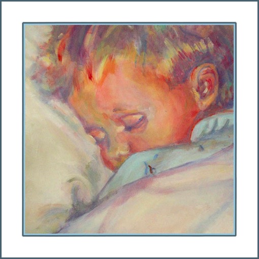 slapend kind door Lida Meines